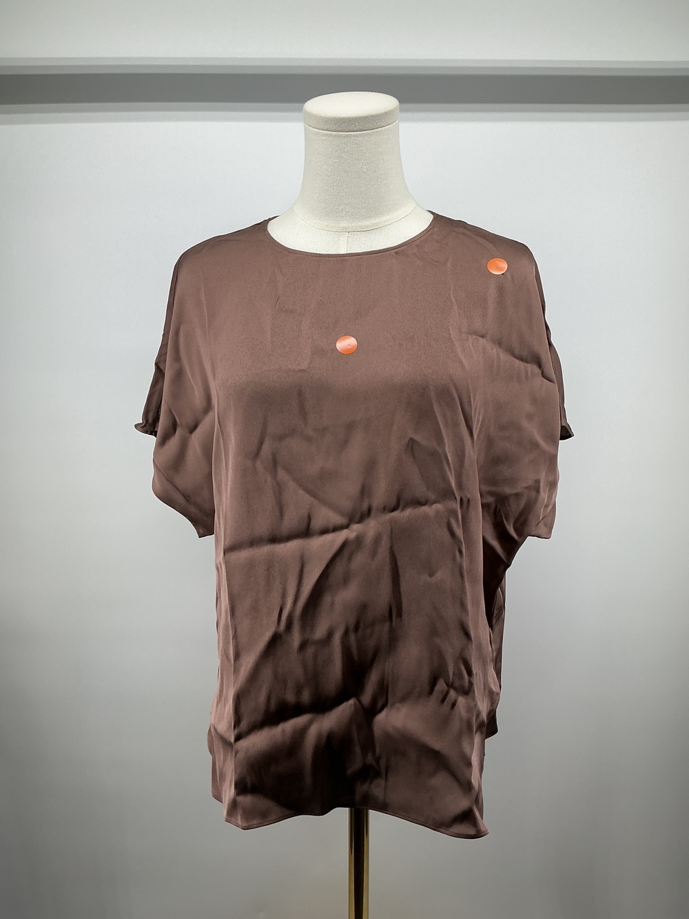 Washable Stretch Silk Split Hem Tee